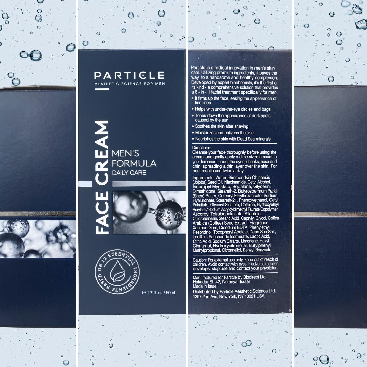 Particle 6-in-1 Face Cream for Mens Formula Daily Care 1.7 fl. oz / 50 ml